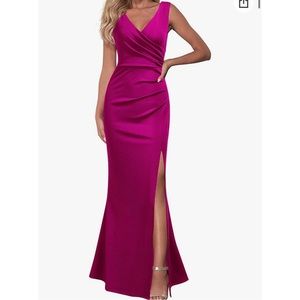 WOOSEA evening gown fuschia